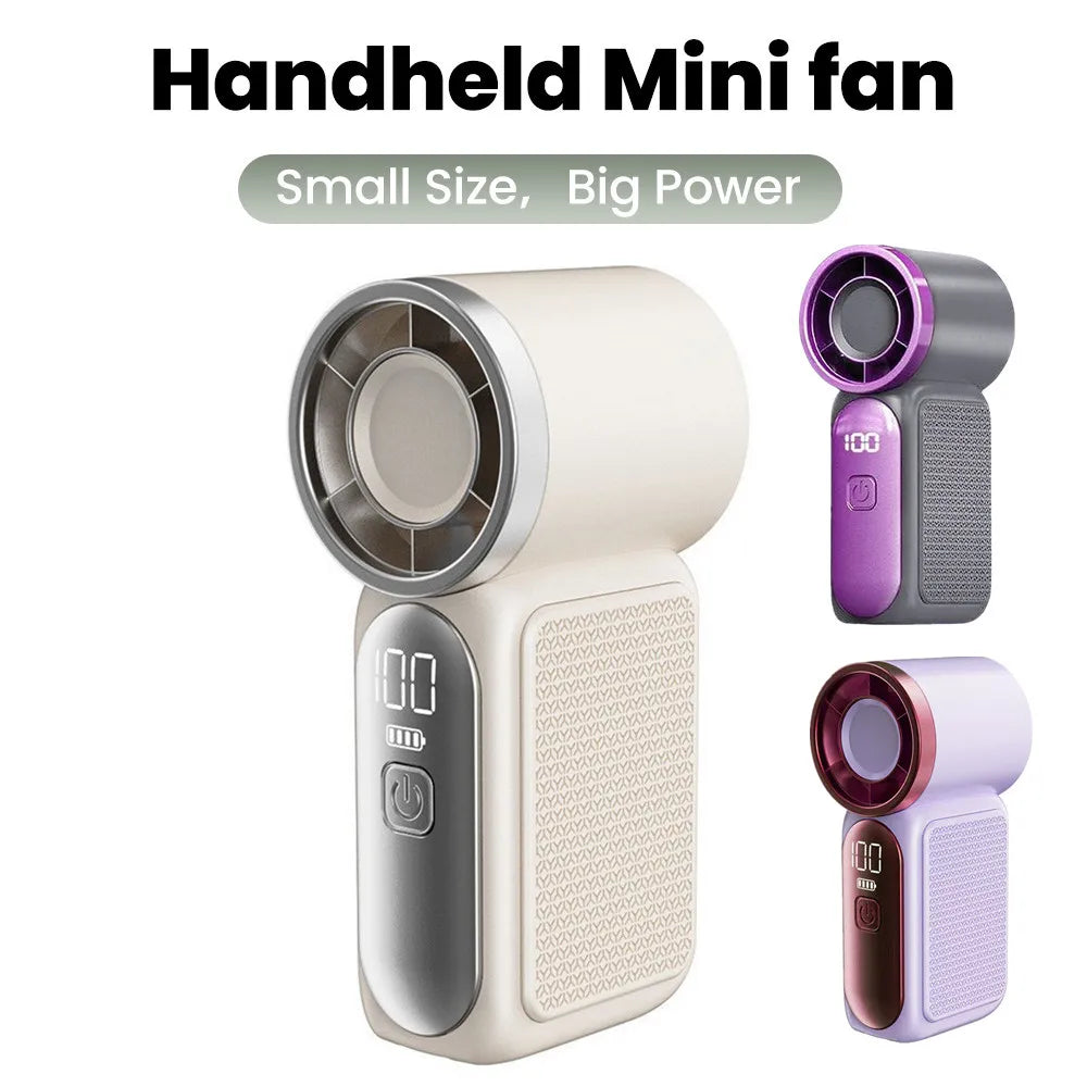 5-Speed Handheld Fan with Digital Display
