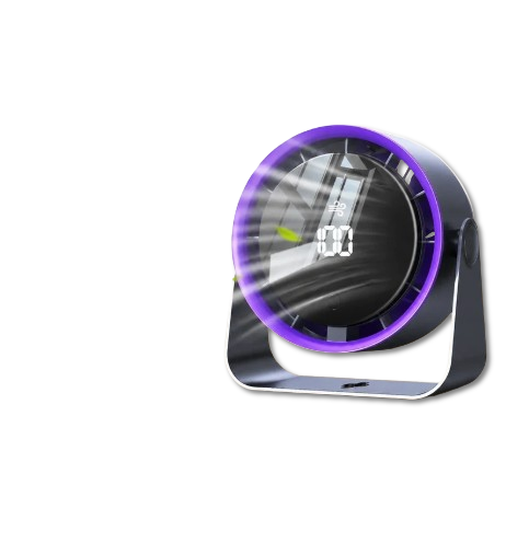 2-in-1 Mini Desktop Fan with LED Display
